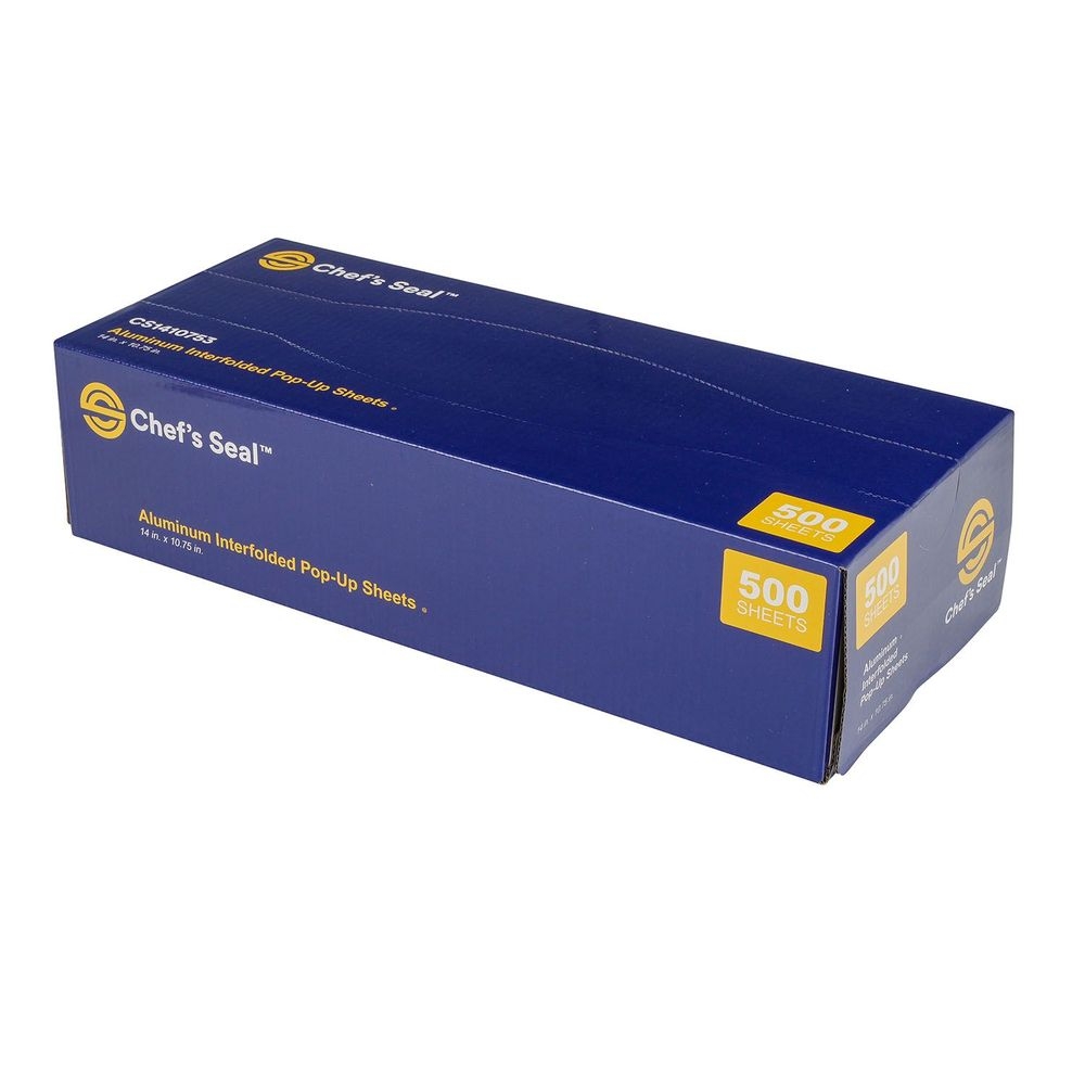 Chef's Seal Aluminum Silver Foil Pop Up Sheet, 14 x 10.75 inch -- 3000 per case
