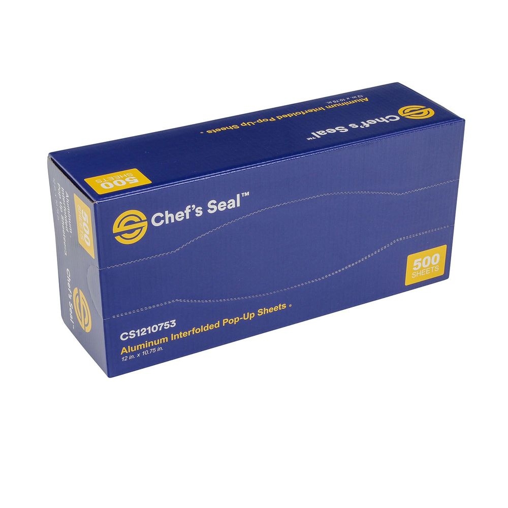 Chef's Seal Aluminum Silver Foil Pop Up Sheet, 12 inch x 10.75 inch -- 3000 per case