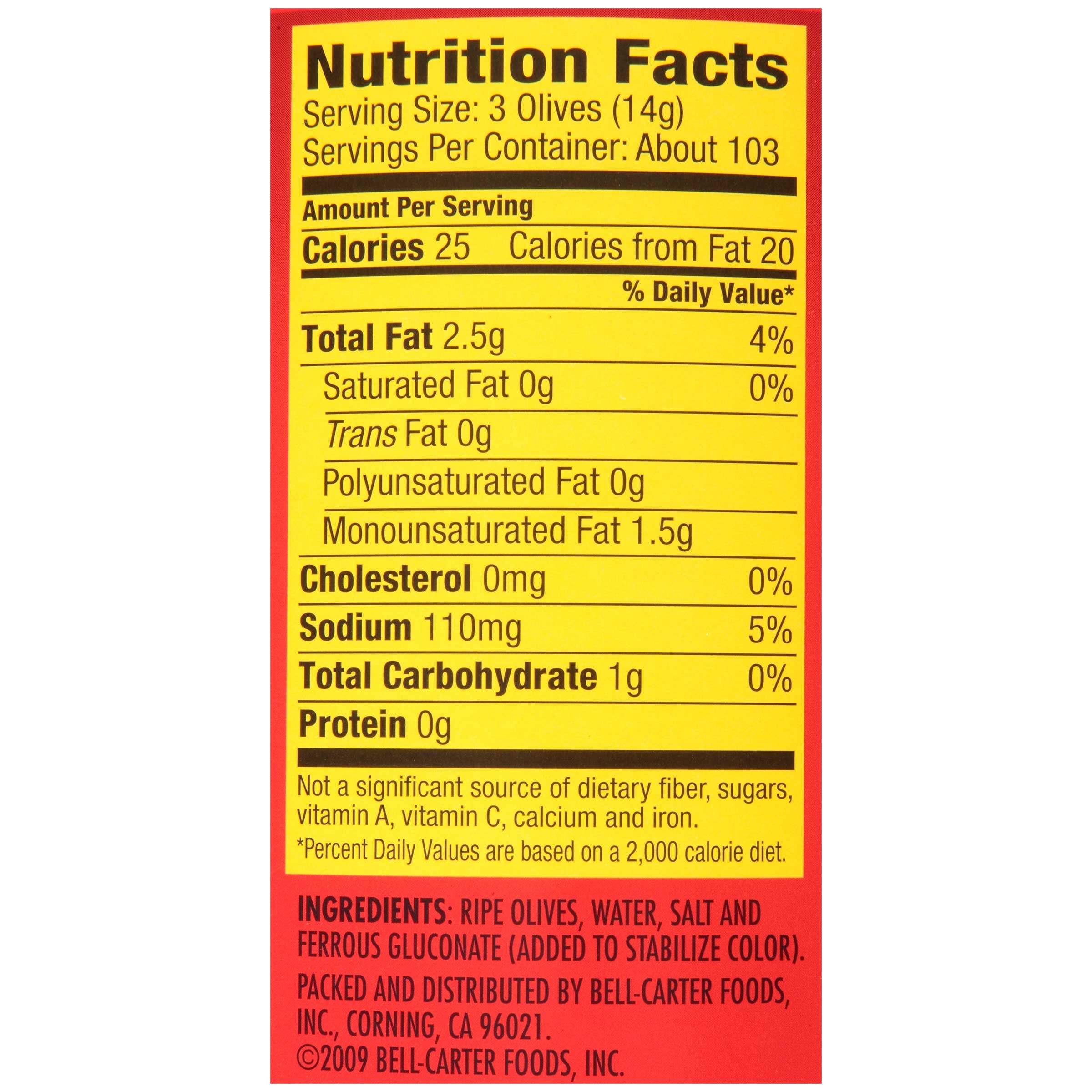 Lindsay Olive Pitted Ripe Extra Large, 51 Ounce -- 6 Per Case