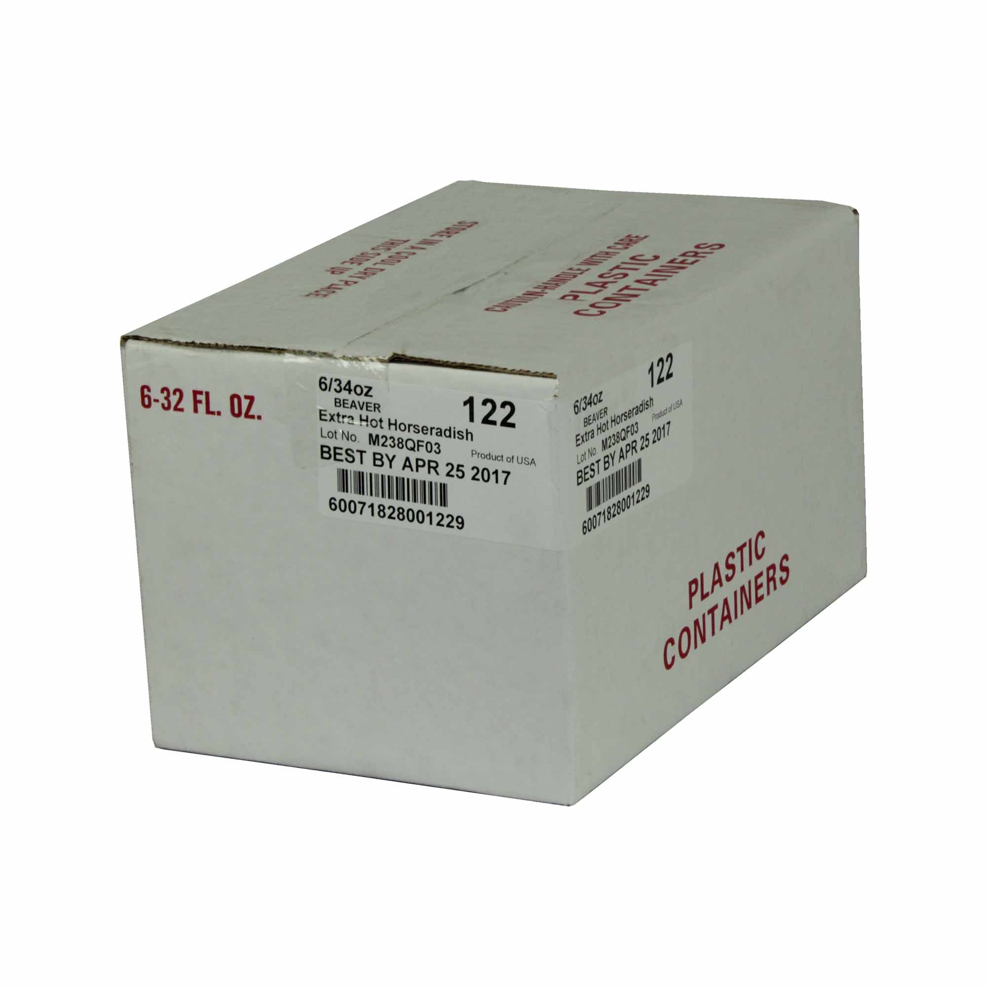 Beaver Extra Hot Horseradish, 2 Pound -- 6 Per Case