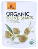 Gaea Organic Pitted Green Olives - Snack Pack, 2.3 Ounce -- 8 per case