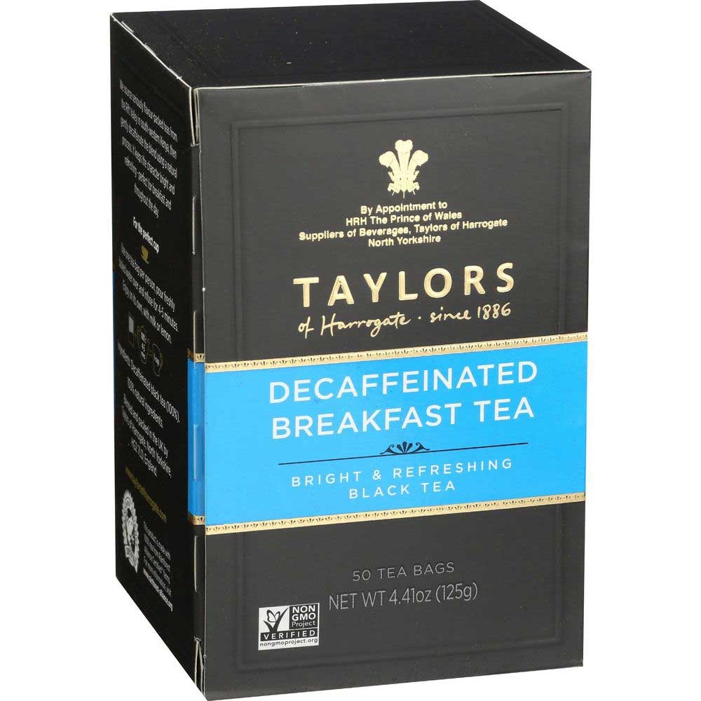 Taylors Of Harrogate Decaffeinated Breakfast Tea, 50 Tea Bags Count -- 6 Per Case