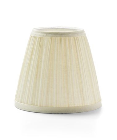 Hollowicks Ivory Pleated Fabric Shade Only, 4 1/2 Inch Height