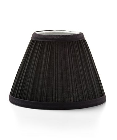 Hollowicks Black Pleated Fabric Shade Only, 4 1/2 Inch Height