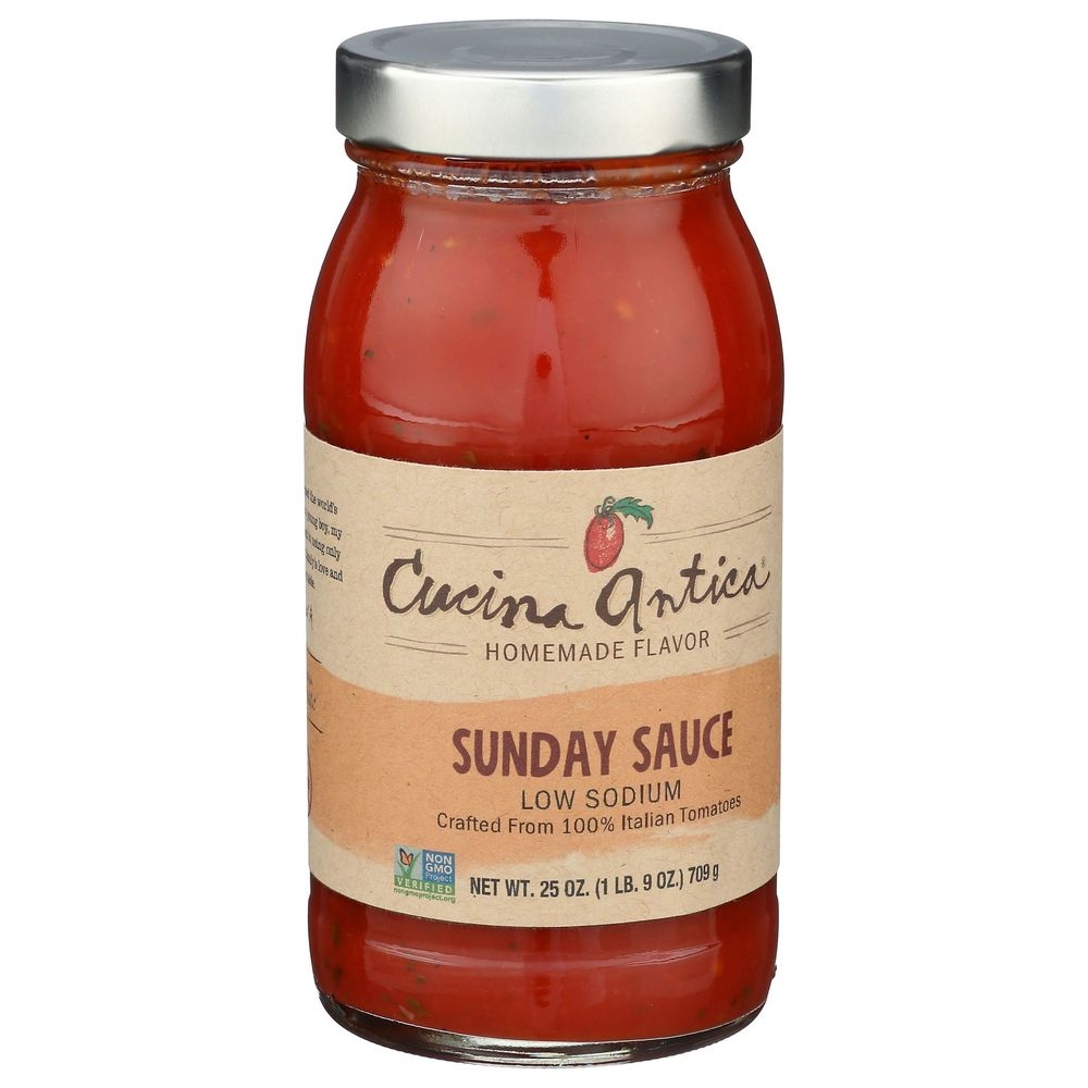 Cucina Antica Low Sodium Sunday Sauce, 25 Ounce -- 12 per case
