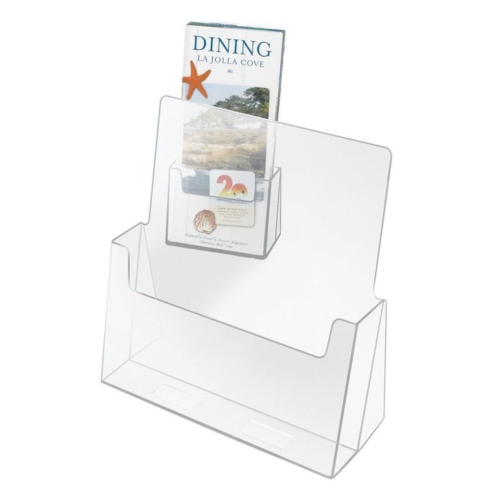 Cal-mil Medium Brochure Rack, 6 X 1 1/2 X 8 Inch -- 6 Per Case