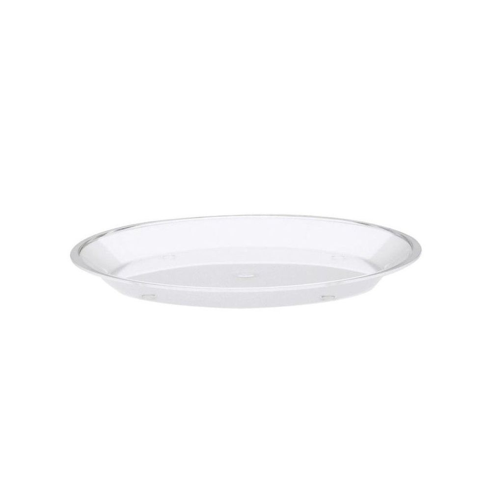 Cal-mil Clear Round Shallow Tray, 15 Inch Diameter