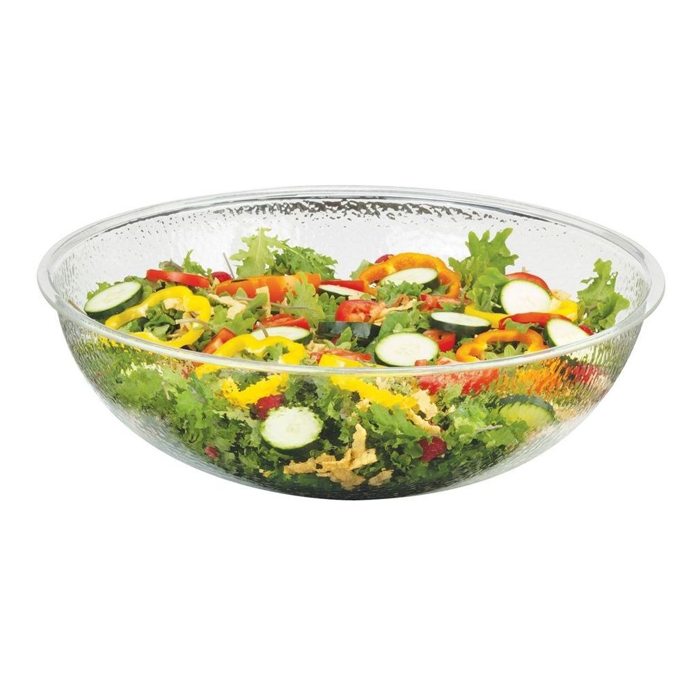 Cal-mil Clear Acrylic 16 Quart Pebble Salad Bowl, 17.75 X 17.75 X 5.5 Inch