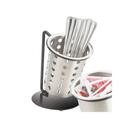 Cal-Mil Iron Black Frame Single Ring Display with Perforated Stainless Steel Cylinder, 6 x 6 x 6 inch