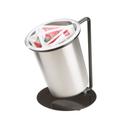 Cal-Mil Iron Black Frame Single Ring Display with Solid Stainless Steel Cylinder, 6 x 6 x 6 inch