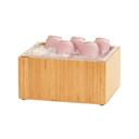 Cal-Mil Bamboo Ice Housing with Clear Pan, 10 x 12 x 6.5 inch