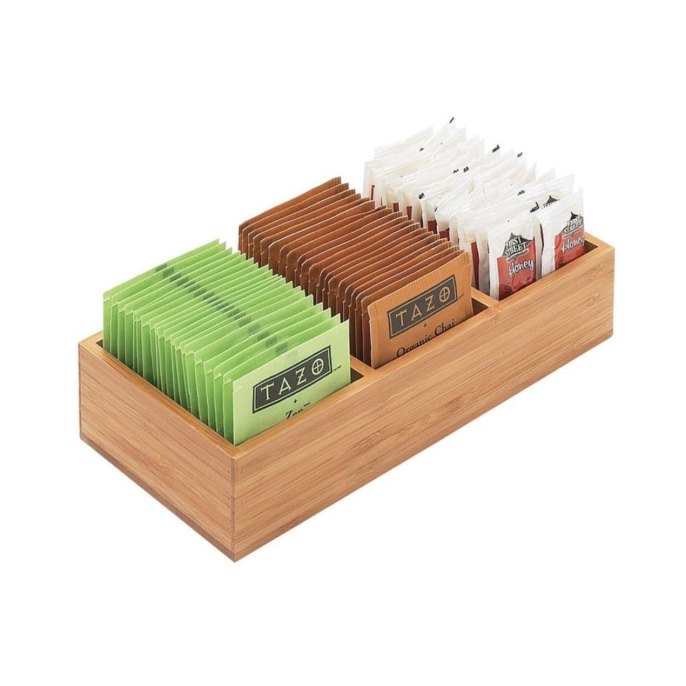 Cal-mil Bamboo 3 Slot Packet Organizer, 9.5 X 4.38 X 2.13 Inch