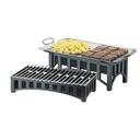 Cal-Mil Mission Black Rectangle Chafer Alternative with Grill, 10.25 x 10 x 7.5 inch