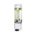 Cal-Mil Clear Square Acrylic Beverage Dispenser with Drip Tray and Ice Chamber, 3 Gallon Capacity