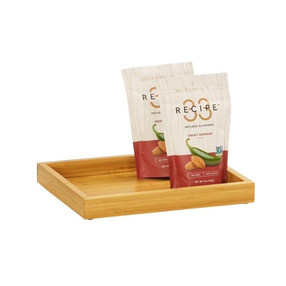 Cal-Mil Bamboo Tray, 12 x 9.75 x 1.25 inch -- 2 per case