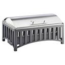 Cal-Mil Mission Chafer with Pan and Lift Top Cover, 21.625 x 13.625 x 15.25 inch