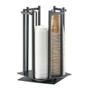 Cal-Mil Black One by One Revolving Cup and Lid Organizer, 10 x 10 x 15.75 inch
