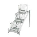 Cal-Mil Silver One by One Glass Jar Display, 6.25 x 13.25 x 11.375 inch