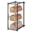 Cal-Mil Black One by One 3 Tier Acrylic Bread Case, 9.5 x 14.125 x 19.625 inch