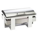 Cal-Mil Luxe Stainless Steel Roll Top Chafer, 21.75 x 13.75 x 9 inch