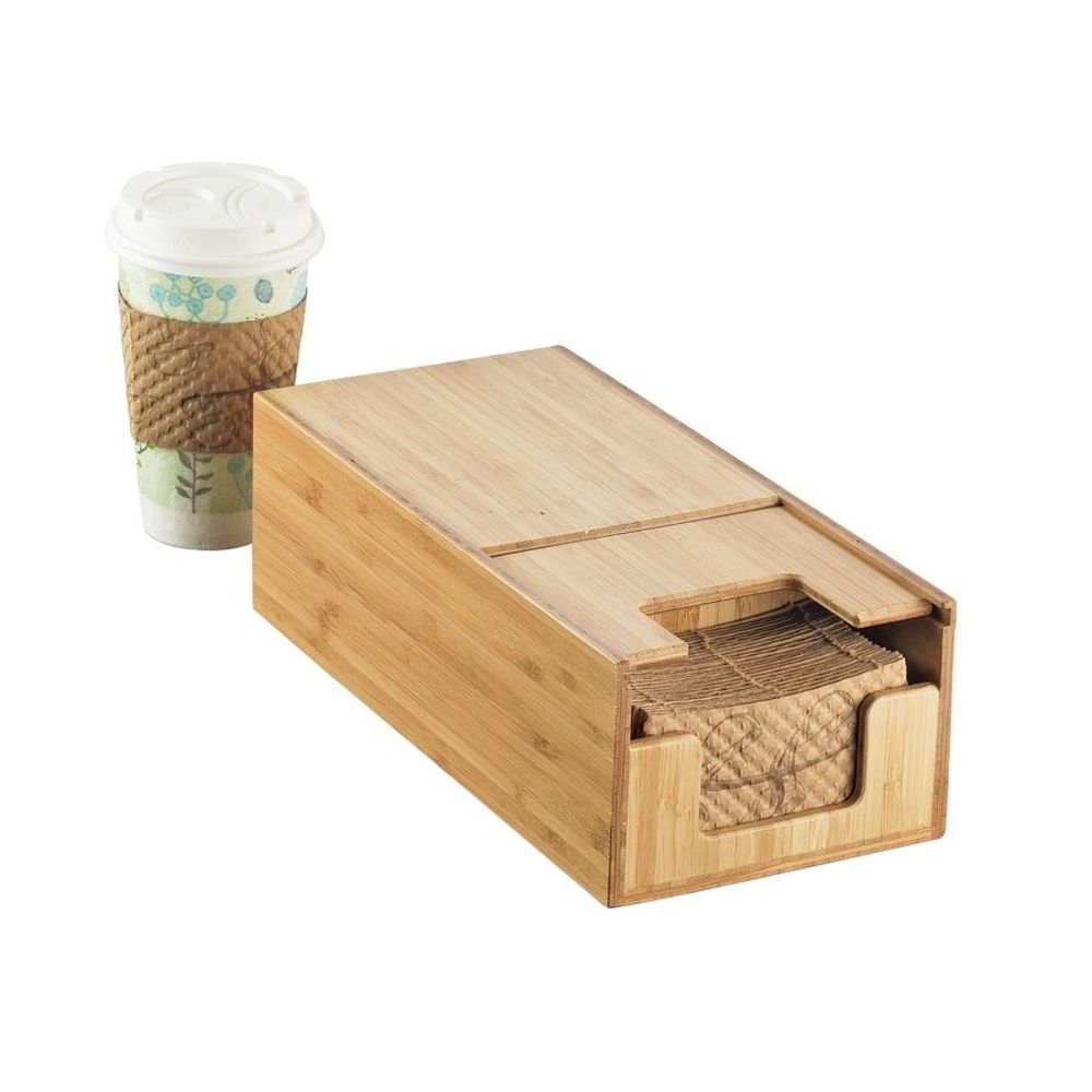 Cal-mil Bamboo Coffee Sleeve Dispenser, 5.75 X 12 X 3.75 Inch