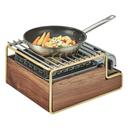 Cal-Mil Brass Mid Century Butane Stove Frame, 14.25 x 12.75 x 7.25 inch