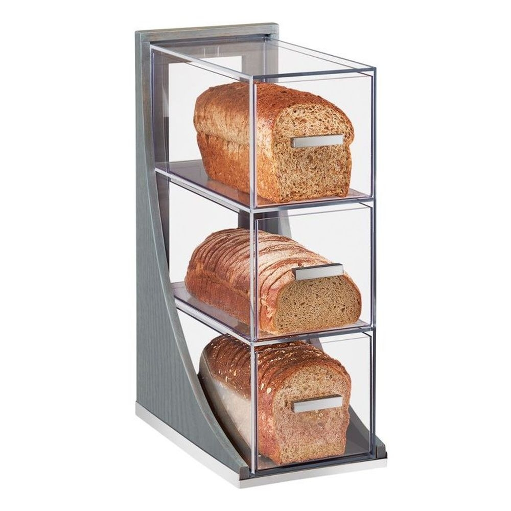 Cal-mil Oak Ashwood 3 Tier Bread Case, 6.5 X 13 X 20.25 Inch