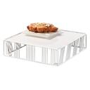 Cal-Mil Portland White Square Metal Riser, 12 inch Width x 12 inch Depth x 3 inch Height