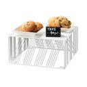 Cal-Mil Portland White Square Metal Riser, 12 inch Width x 12 inch Depth x 6 inch Height