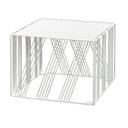 Cal-Mil Portland White Square Metal Riser, 12 inch Width x 12 inch Depth x 9 inch Height