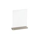 Cal-Mil Stainless Modern Sign Holder, 9.25 inch Width x 2.625 inch Depth x 11.25 inch Height