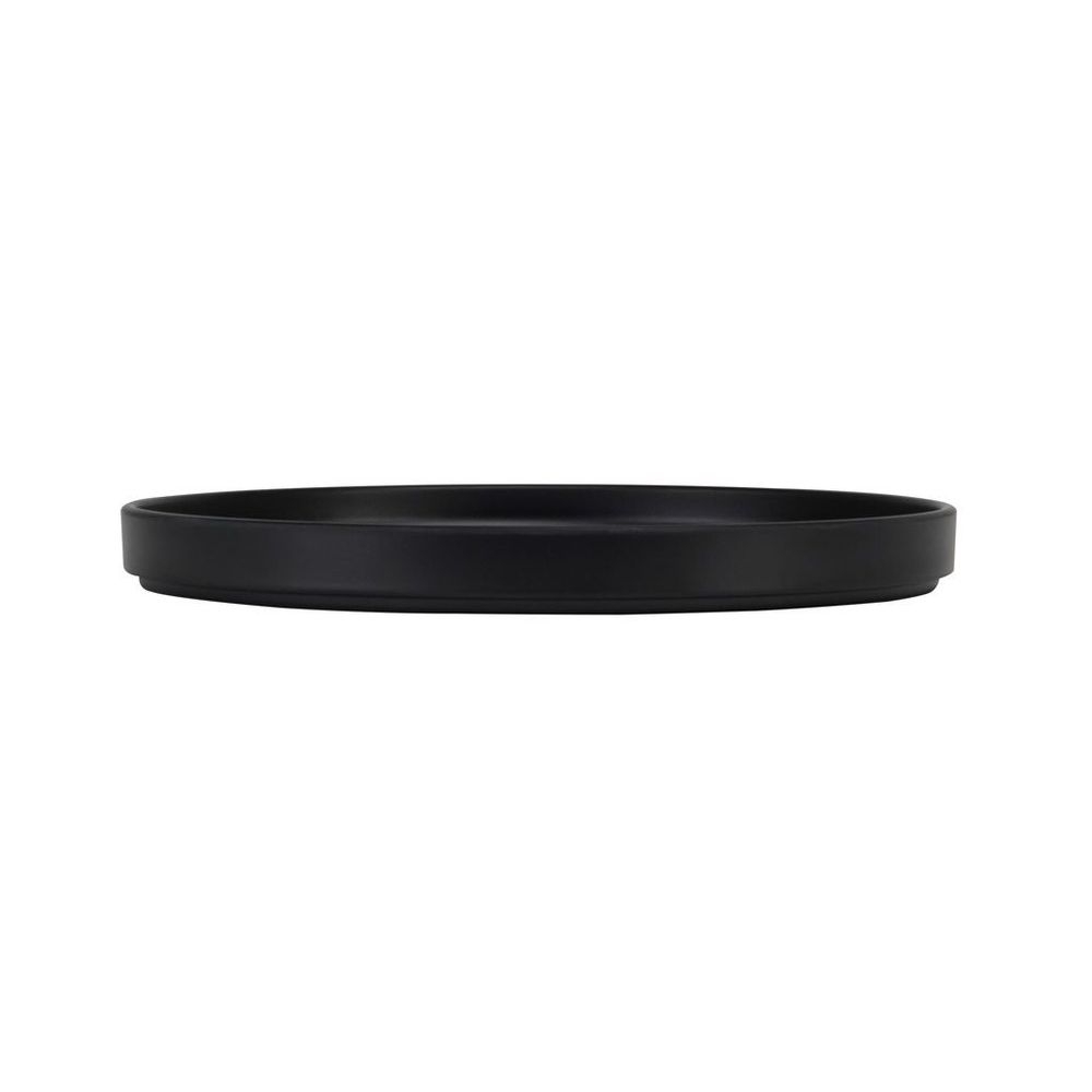 Cal-Mil Hudson Black Low Rim Melamine Plate, 10.25 inch Dia. x 1 inch Height -- 6 per case