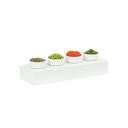Cal-Mil Juno Durable White Metal Rectangle Riser, 20.5 inch Width x 7 inch Depth x 3.25 inch Height
