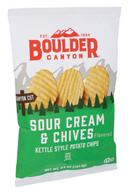 Boulder Canyon Sour Cream and Chives Canyon Cut Kettle Style Potato Chips, 6.5 Ounce -- 12 per case