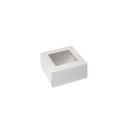 Boxit Windowed One Piece White Bakery Box, 6 x 6 x 3 inch -- 200 per case.