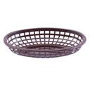 Tablecraft Brown Oval Plastic Basket, 9.3 x 6 x 1.87 inch -- 36 per case