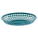 Tablecraft Forest Green Oval Plastic Basket, 9.3 x 6 x 1.87 inch -- 36 per case