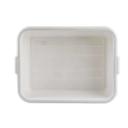 Tablecraft White High Density Polypropylene Tote Box, 21.5 x 15.75 x 7 inch -- 12 per case