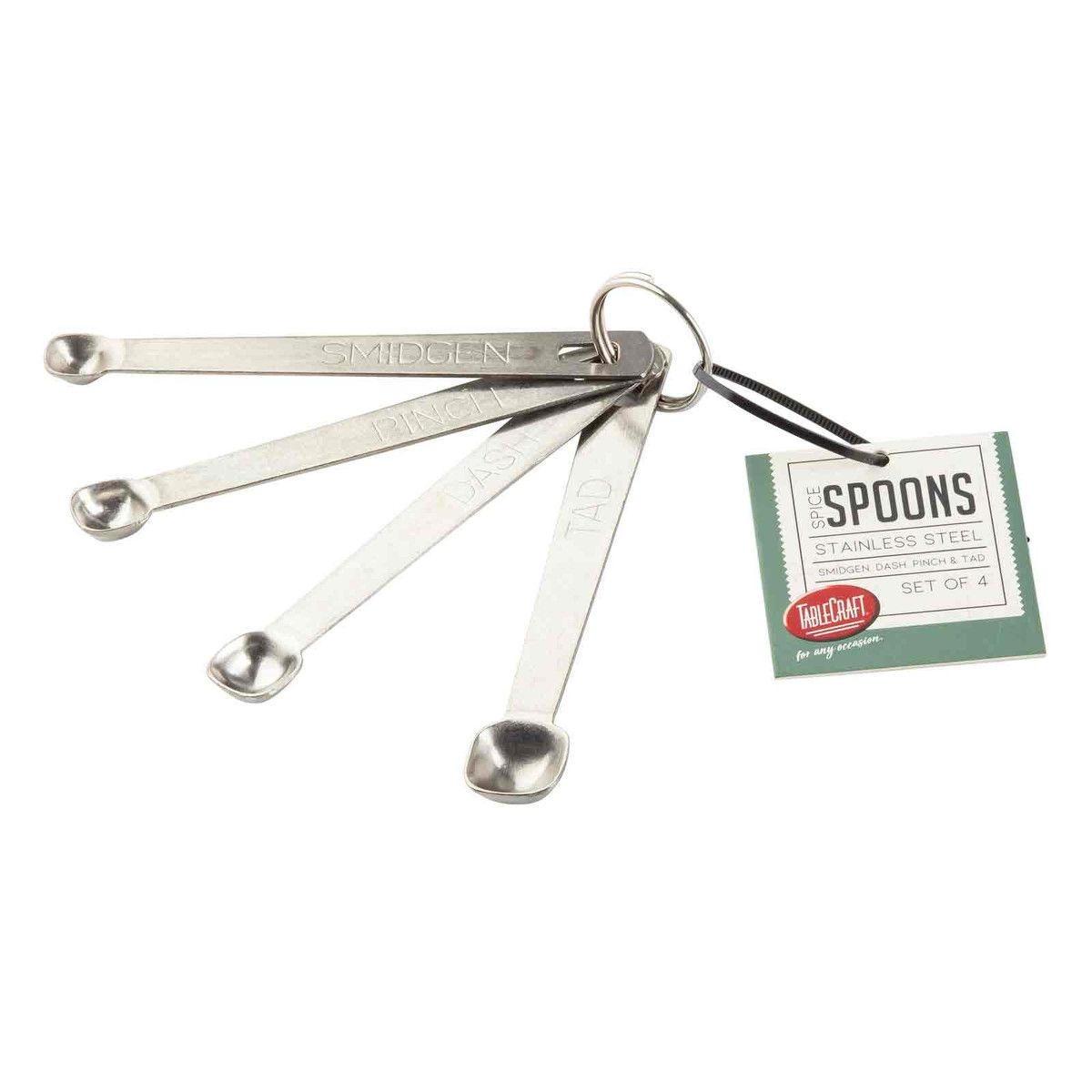 Tablecraft Stainless Steel 4 Piece Spice Spoon Set -- 24 Per Case