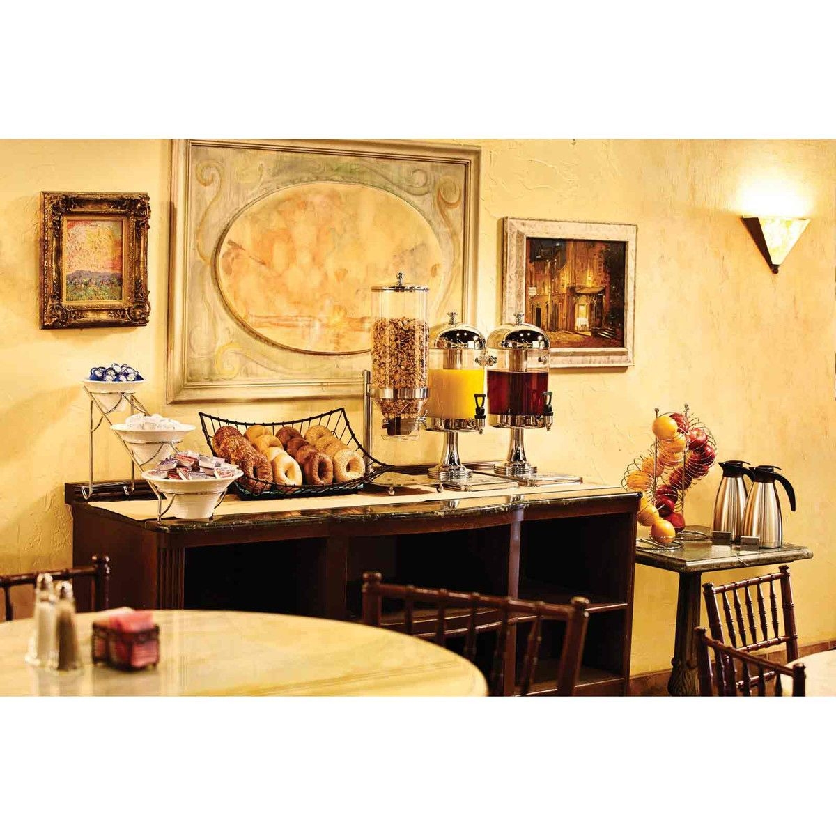 Tablecraft 200 Series Stainless Steel Decaf Table Tent, 2.5 X 2.75 X 1.875 Inch