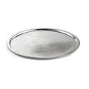 Tablecraft Remington Collection 18-8 Stainless Steel Rice Pattern Round Serving Tray, 21 x 21 x 0.25 inch