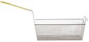 Tablecraft Nickel Plated Mesh Rectangular Fry Basket with Yellow Vinyl Handle, 31 x 8.25 x 11 inch