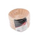 Tablecraft 8.5 inch Polypropylene Casing Steel Interior Handwoven Round Natural Serving Basket, 12 count