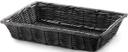 Tablecraft Black Polypropylene Rectangular Handwoven Display Basket, 14 x 10 x 3 inch -- 6 per case