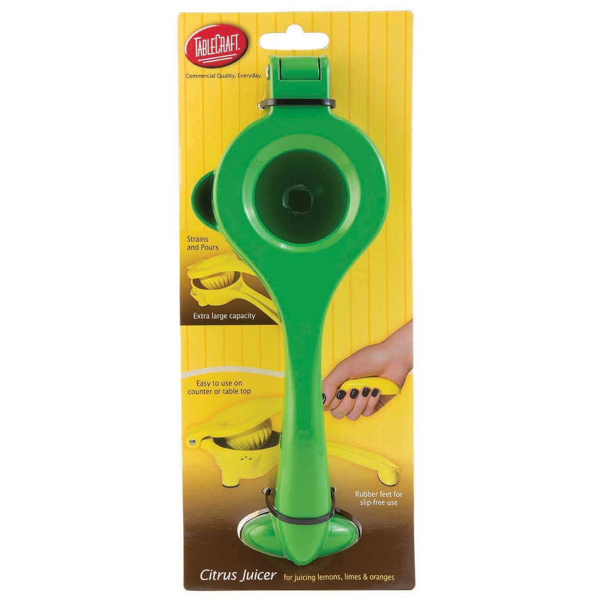 Tablecraft Coated Aluminum Alloy Green Citrus Squeezer, 10.125 X 4 X 2.375 Inch