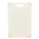 Tablecraft Polypropylene White Grippy Cutting Board with TPE Grips, 12 x 18 x 0.5 inch