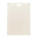 Tablecraft Grippy Polypropylene White Color Coded Cutting Board with TPE Grips, 24 x 18 x 0.625 inch