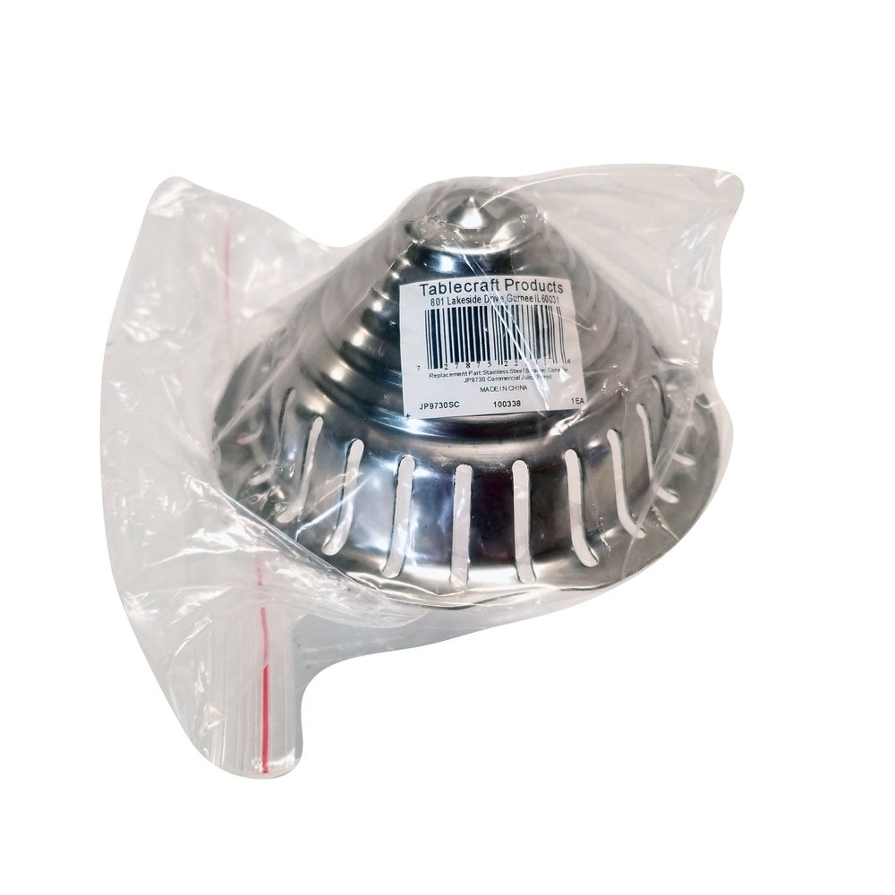 Tablecraft Stainless Steel Replacement Strainer Cone For Jp9730 Commercial Juice Press, 4.325 X 4.1 X 3.34 Inch
