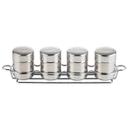 Tablecraft Stainless Steel 4 Piece Coffee Shaker Set with Rack, 6 Ounce Capacity