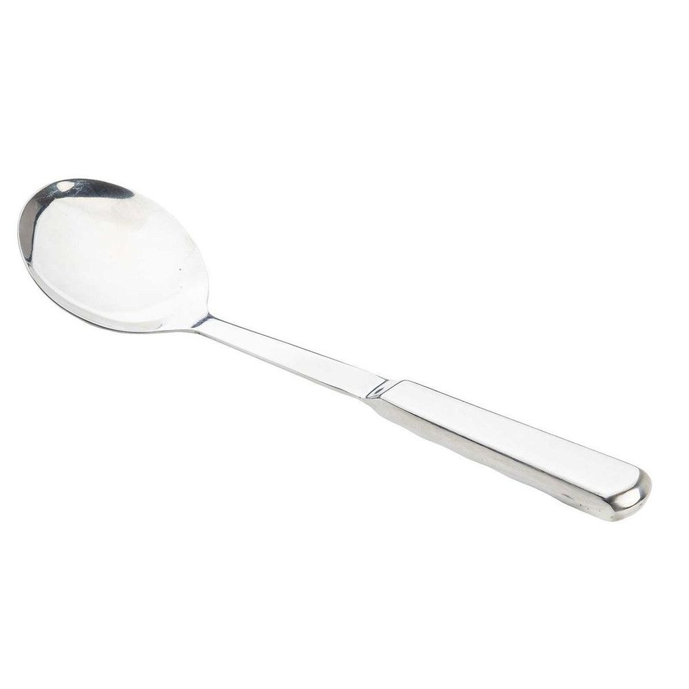 Tablecraft Holden Collection 18-8 Stainless Steel Hollow Handle Solid Spoon, 11.75 x 2.5 x 1.375 inch -- 12 per case